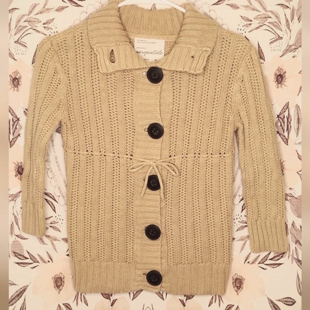 Aeropostale 3/4 Sleeve Button Up Cardigan